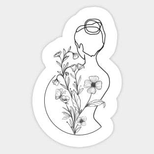 Plant Lady Line Sticker